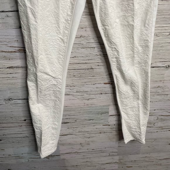 7 For All Mankind White Lace Embellished Jeans skinny size 25 - Picture 2 of 11